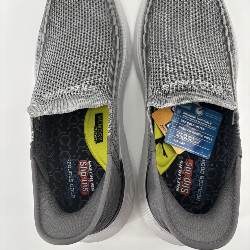Skechers Hands Free Slip-ins Garza Brent Shoes Men's 10.5 Charcoal Grey Loafers - Picture 10 of 15